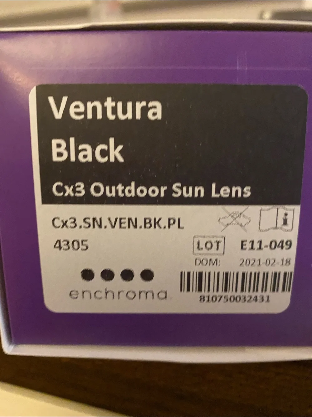 Never Used Enchroma Matte Black Sunglasses with Color Blind Lenses